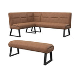 Cerutti Tan Corner Dining Bench Set - Pendle Village Furniture
